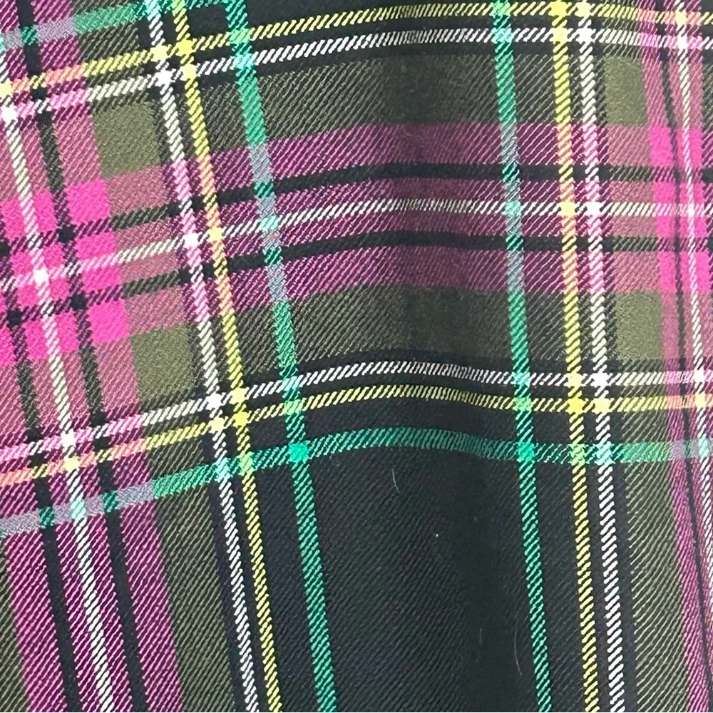 J.Crew Kate Pink Stewart Tartan Plaid Wool Blend Pants Women’s Size 20 Straight - Picture 6 of 9